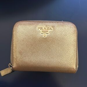 Gold Prada wallet - COA